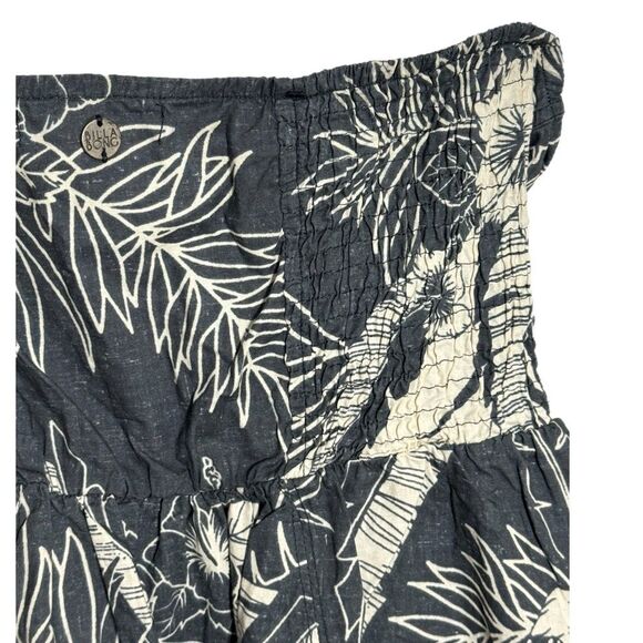Billabong Ocean View Slate Grey Tropical Print Dress - Picture 8 of 8